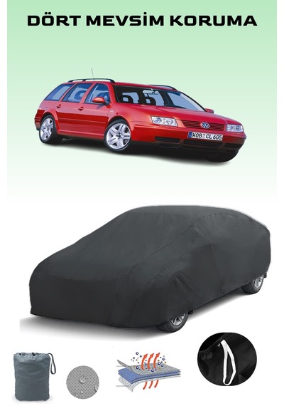 Siyah, Volkswagen Bora Varıant 1999 - 2004, Araba Brandası, Oto Örtüsü, Araba Çadırı Siyah