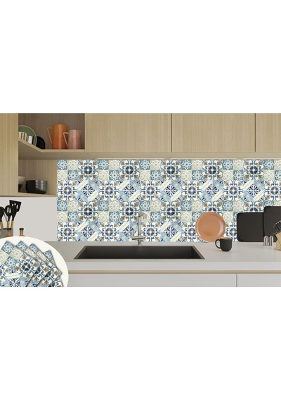 Tink Kendinden Yapışkanlı Renkli Fas4 010 Desenli Pvc Karo 30x30 Cm