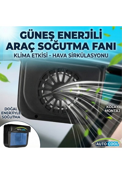 Auto Cool Güneş Enerjisiyle Çalışan Araç İçi Soğutucu 3855796