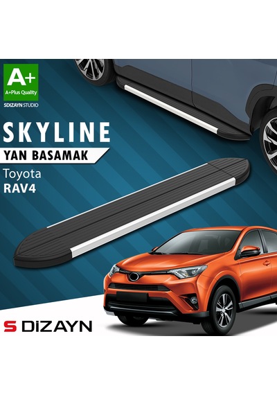 S-dizayn Toyota Rav 4 3 Skyline Aluminyum Yan Basamak 163 Cm 2006-2013 A+ Kalite