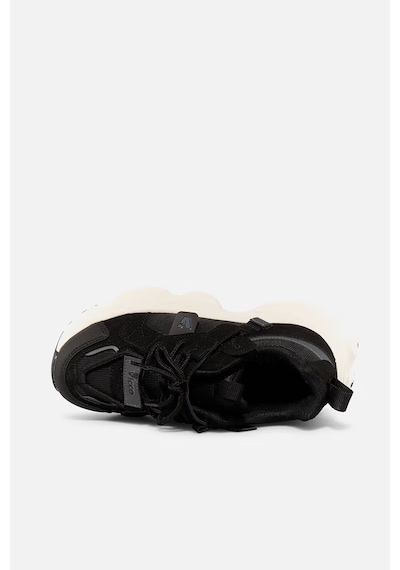 Vicco Ceni Basic Erkek Çocuk Cırtlı Bağcıklı Rahat Konforlu Sneaker Spor Ayakkabı Siyah