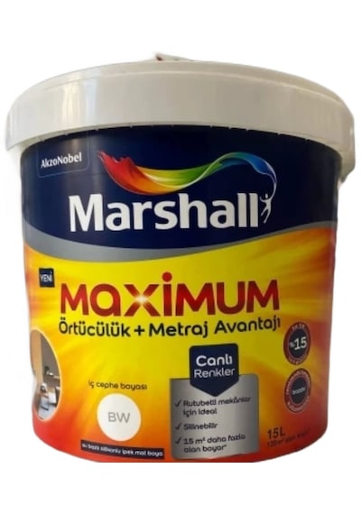 Marshall Maximum Mat İç Cephe Boyası 15 L