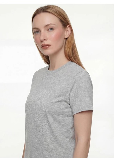 Boxy Fit Kadın Tshirt K.kol Gri