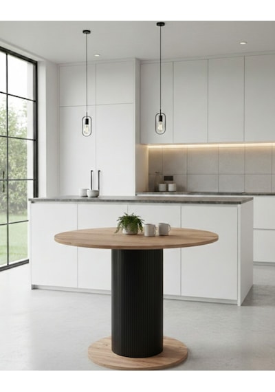 Güneş Model Mdf Ayaklı 90cm Çaplı Yuvarlak Yemek Masası Sandalye Yok Atlantik Çam-siyah Güneş Model Mdf Ayaklı 90cm Çaplı Yuvarlak Yemek Masası Sandalye Yok Atlantik Çam-siyah
