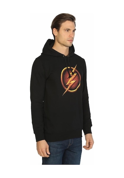 Bant Giyim - Flash Siyah Kapüşonlu Erkek Sweatshirt Hoodie