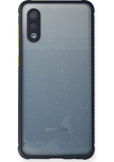 Samsung Galaxy  Uyumlu,  A02 Kılıf Miami Şeffaf Silikon - Lacivert