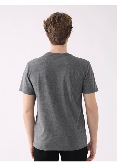 Dufy Antrasit Melanj Erkek Regular Fit O Yaka Tshirt - 94377 Antrasit Melanj