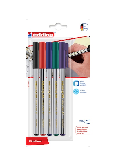 Edding 89 Ofis Kalemi 5'li Blister 12likarışık