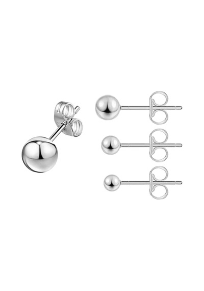 Chavin Yuvarlak Gri 3/4/5 MM. Set Bayan Erkek Çelik Küpe Ep12By Chavin Yuvarlak Gri 3/4/5 MM. Set Bayan Erkek Çelik Küpe Ep12By