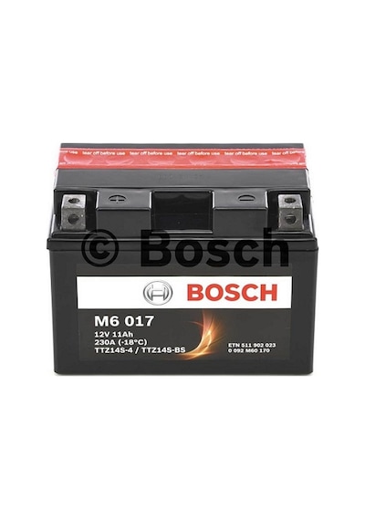 Bosch 11Ah M6017 YTZ14S-BS Motosiklet Aküsü