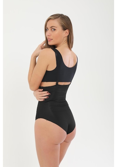 Fit Women Lazer Kesim Askılı Slip Korse Siyah