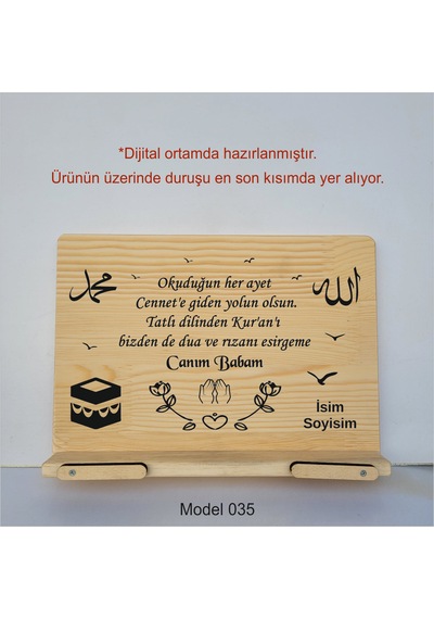 Münzevi Masaüstü Ahşap Rahle/tablet/kitap Tutucu-model035