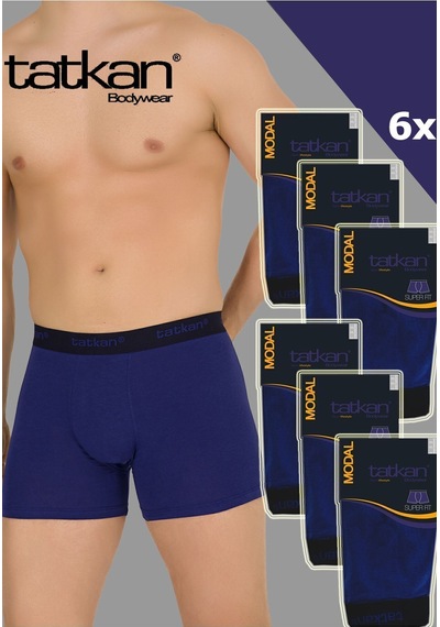 Mataş Tatkan - 6'lı - Penye Modal Erkek Boxershort Lacivert