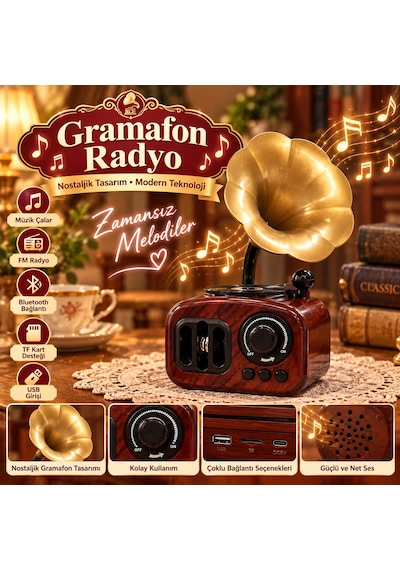 Nostaljik Gramofon Radyo