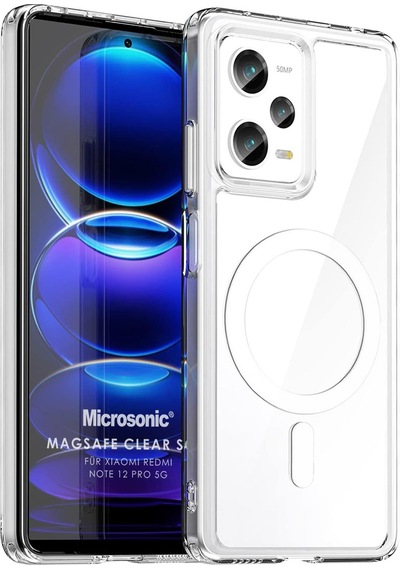 Microsonic Xiaomi Redmi Note 12 Pro 5g Kılıf Magsafe Clear Sararmaz Şeffaf -