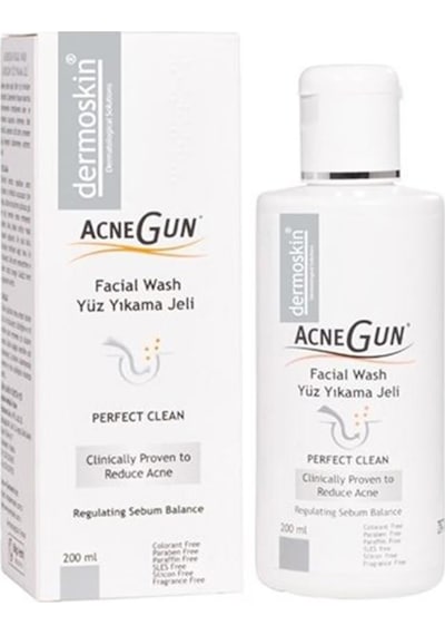 Dermoskin Acnegun Yüz Yıkama Jeli 200 ML