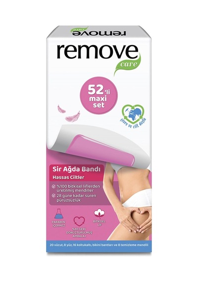 Remove Care Maxi Set Hassas Ciltler Ağda Bandı 44'lü - 7 Adet Tarı