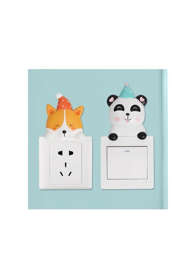 Sevimli Panda Priz Süsü Beyaz