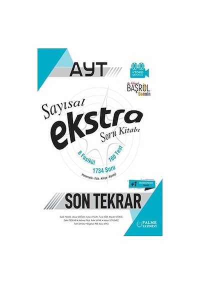 Palme Yayınları Ayt Sayısal Ekstra Soru Kitabı Son Tekrar