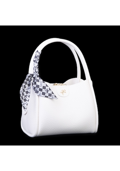 Nas Bag Fularlı Mini Boy El Ve Çapraz Çanta Beyaz Lopez