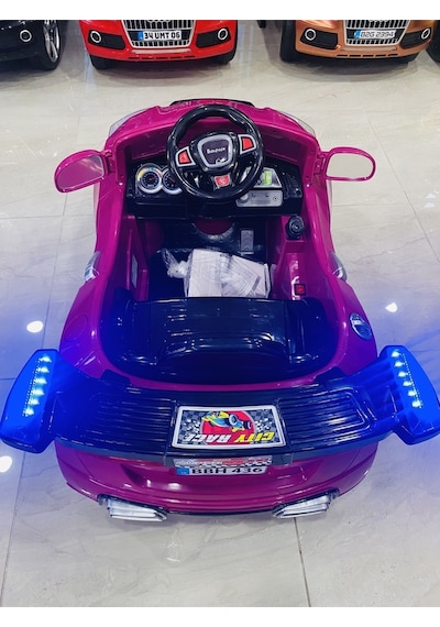 Audi Çocuk Araç Gereçleri Pembe Renk 12 Volt Akülü Araba 0-6 Yaş Mor