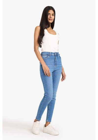 Defacto Skinny Fit Yüksek Bel Bilek Boy Jean Pantolon F2963ax25wnnm28 Mavi