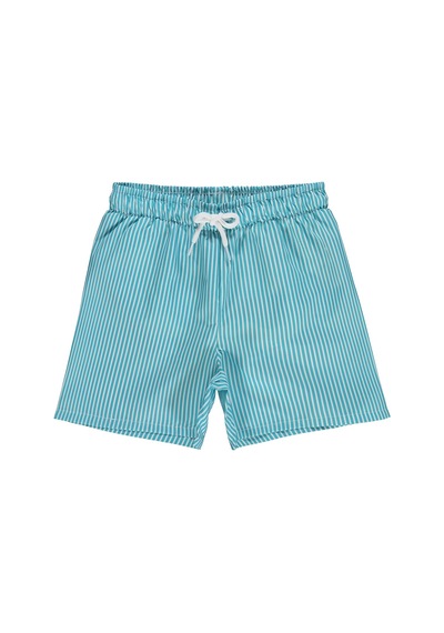 Civil Boys Çizgili 6-9 Yaş Deniz Şort - Yeşil Mint Yeşili