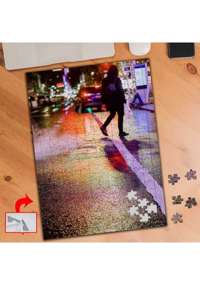 Cadde, Kadın, Yürüyüş, Yol 240 Parça Puzzle Yapboz Tablo-a01254