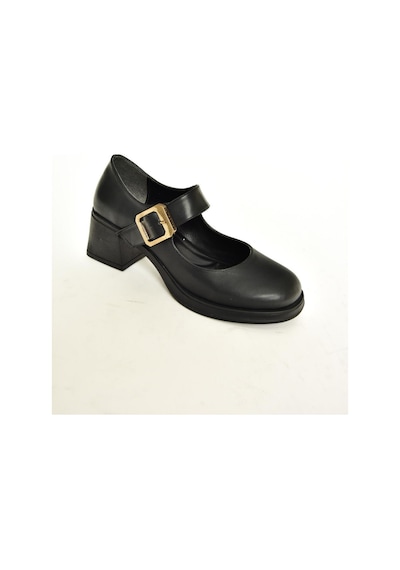 Fox Shoes T820236009 Siyah Kalın Topuklu Kadın Ayakkabı Siyah