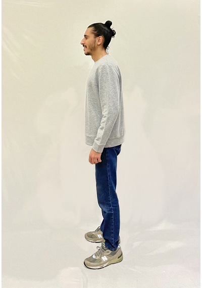 Erkek Bisiklet Yaka Rahat Kalıp 3 İplik Kalın Orta Brooklyn Nakışlı Sweatshirt Spr24sw34 Gri Melanj Erkek Bisiklet Yaka Rahat Kalıp 3 İplik Kalın Orta Brooklyn Nakışlı Sweatshirt Spr24sw34 Gri Melanj