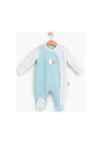 Babyhola Yenidoğan Kız Bebek Hastane Çıkışı Çiçek Detay Hediyelik Özel Kutulu 15279 Turkuaz