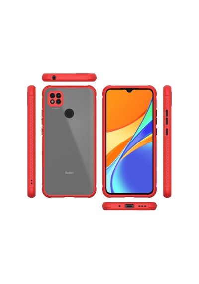 Xiaomi Redmi 9C Kilif Kenar Renkli Sararmaz Seffaf Kapak 389476905