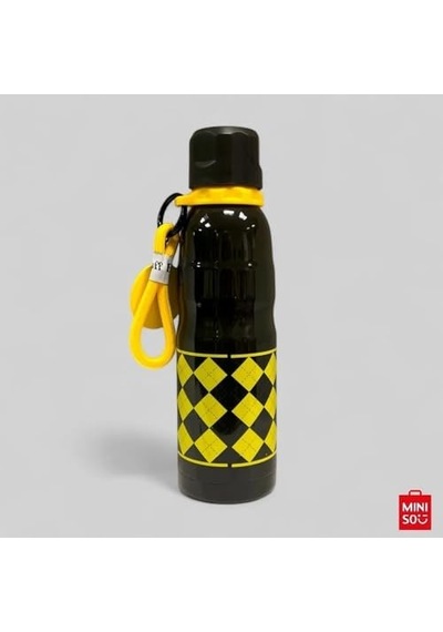 Miniso Harry Potter Lisanslı, Uçlu Termos, 600 Ml Kapasite, Sarı Açık Beyaz