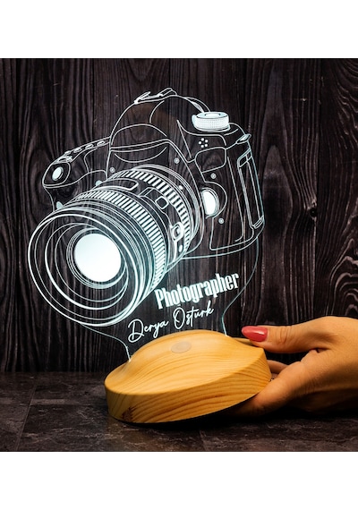 Fotoğrafçı Hediyesi DSLR Fotoğraf Makinesi Kişiye Özel Gece Lambası