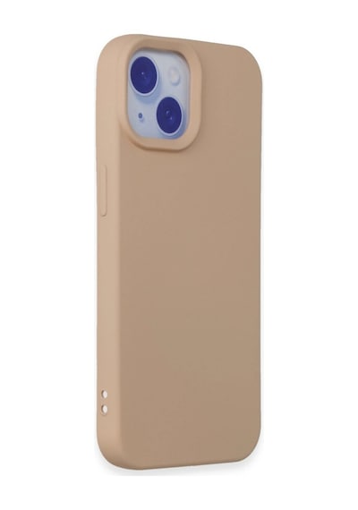 Apple, Uyumlu iPhone 15 Kılıf Nano İçi Kadife - Pudra - Aflc-877098