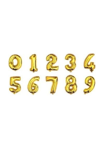 Gold Folyo Balon Rakam 8 40inç 100cm Sarı