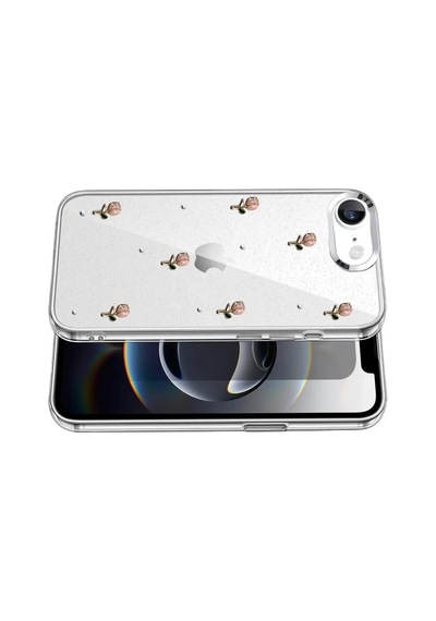 Newface Apple İphone 16e Fiyonk Desenli Kapak - Desen 6 Şeffaf