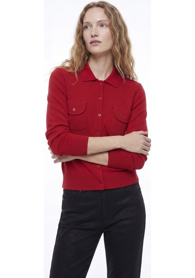 Fabrika Kırmızı Kadın Hırka F6wl-hrk0047