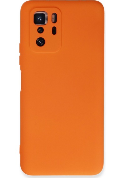 Xiaomi Poco X3 Gt Uyumlu Kılıf Nano İçi Kadife Silikon - Turuncu