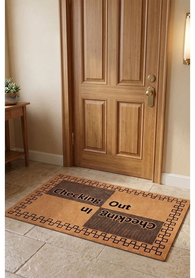 Villadia Home Textile Kapı Önü Paspası Kaymaz Taban Dekoratif Paspas Ev Giriş Antre İç Ve Dış Mekan Paspası 45x70 Cm 7ypycoco