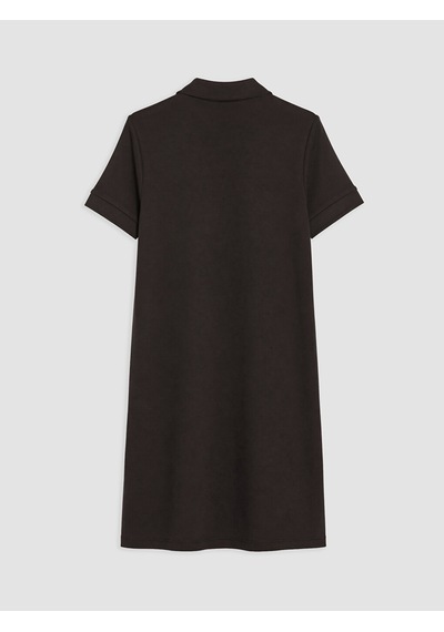 Lcw Everyday Kahverengi Polo Yaka Soft Touch Elbise
