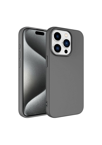 Apple Uyumlu iPhone 15 Pro Kılıf Zore Lsr Lansman Kapak Koyu Gri