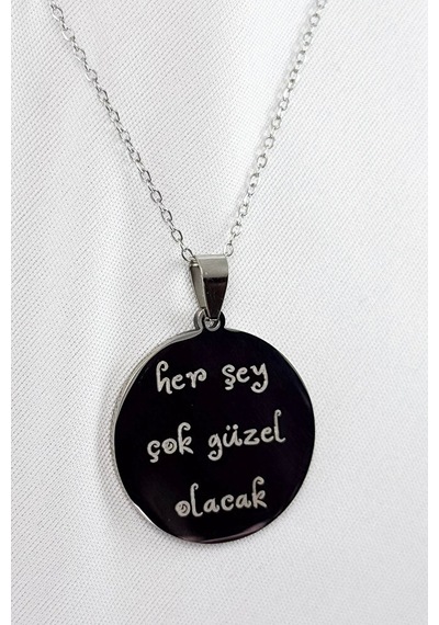 Çelik Çift Taraflı Her Şey Çok Güzel Olacak Kalpli Ay Yıldız Koly