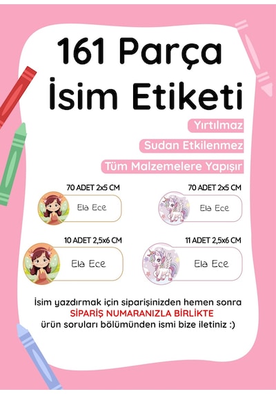 Özel Isminiz Yazılı Okul Etiketi Diğer
