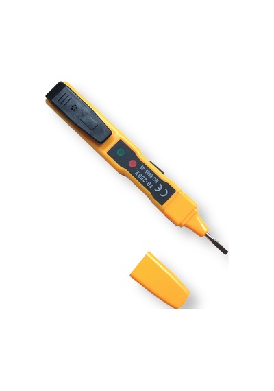 Tek-iş Dedektörlü Faz Kontrol Kalemi Voltaj Test Aleti Akıllı Voltaj Test Cihazı 6885-48