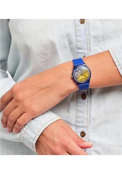 Swatch Gn278 Yellow Dısco Fever Kadın/erkek Kol Saati Metal
