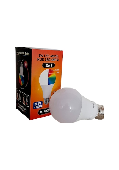 9W Gün Işığı Led + Rgb Led Ampul