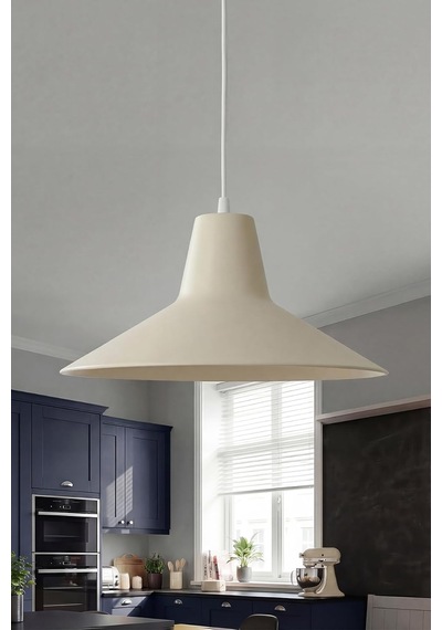 Ruby Metal Sarkıt Avize, Bohem Tavan Lambası Ve Salon Oturma Odası Aydınlatması - Krem - 30 Cm Modern Dekoratif Çok Renkli