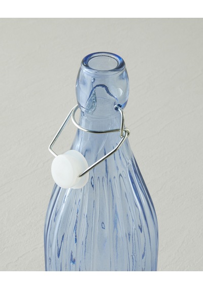 English Home Striatus Cam Şişe 1000 Ml Mavi