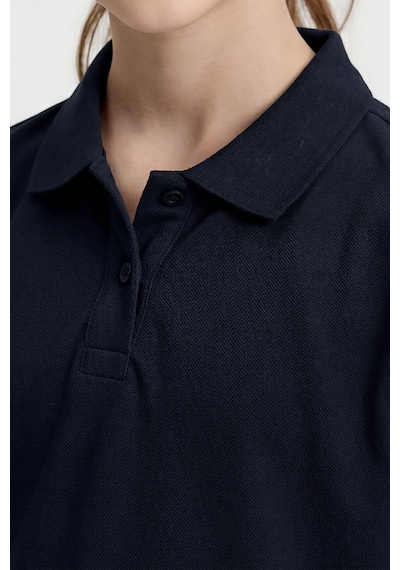 Tommy Life Lacivert Polo Yaka Standart Fit Basic Unisex T-shirt - 11330